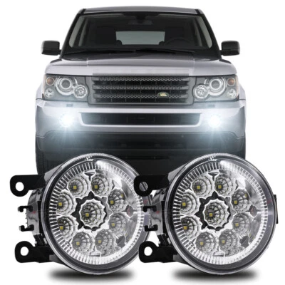 LED Bumper Clear Fog Light Lamps DRL Fit For Land Rover Range Rover Sport 09-13 - Image 1 of 4