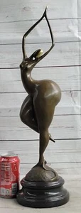 Sexy Escultura Bronce Estatua Original Mujer Bailarina Fertilidad Mujer Curvilínea - Imagen 1 de 9