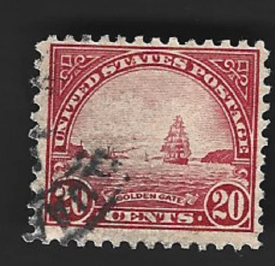 Scott# 567 20 Golden Gate perf.11 with partial SOTN cancel - (A-6) - Image 1 of 2