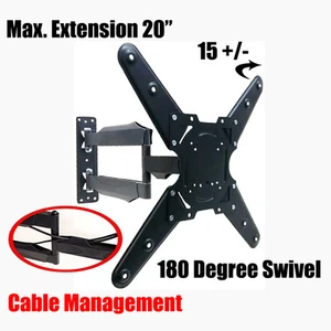 Articulating Tilt Swivel LCD LED TV 4K HDTV Wall Mount for Samsung Sony Vizio - Picture 1 of 4