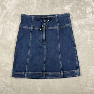 Free People Size 8 Modern Femme Denim Corset Mini Skirt - Picture 1 of 5