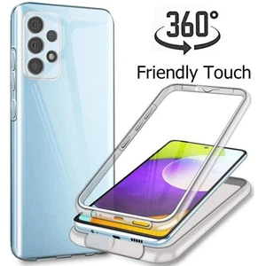 360 Front & Back Clear Case For Samsung S25 Ultra S23 S24 S22 A15 S20 A16 S21 - Picture 1 of 7
