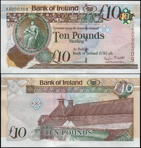 North Ireland Banknote 10 pounds 01.01.2013 Unc Cat# P.87a - Picture 1 of 1