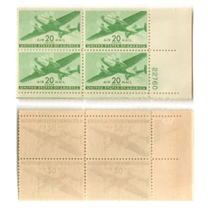 US Sc# C29 20c Transport Plane Air Mail Plate Block #22760 LR MNH OG VF - Picture 1 of 1