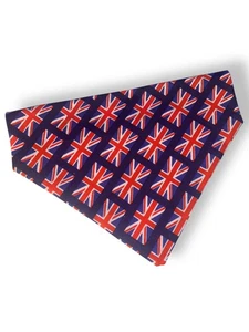 Union Jack Flag Dog Bandana Neckerchief Slide on Collar Ideal for Coronation - Picture 1 of 3
