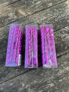 Jingle Pop Binned Hot Pink Shiny Icicle Ornamento Set 15 Set 3 - Foto 1 di 2