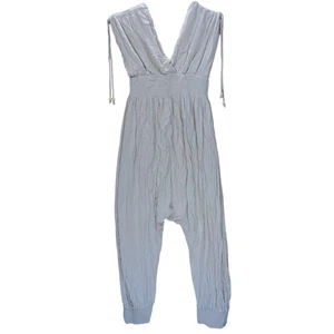 Mable Jumpsuit Smocked Harem Knit Boho Lagenlook Casual Comfy Women's Small - Picture 1 of 6