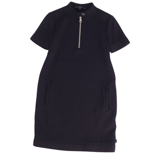 Gucci Vestito Manica Corta Trapuntato Nylon Top Made In Italy Nero r10_0711