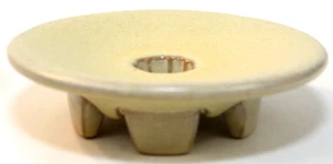 Frankoma Pottery Candle Holder Desert Gold? Wide Base 4.5" Diameter 1 1/8" Tall - Picture 1 of 4