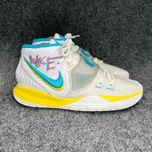 Nike Kyrie 6 Basketball Shoes Boys Size 7 Neon Graffiti Athletic Hooping Sneaker - Picture 1 of 11