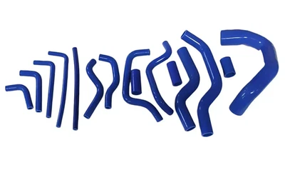 Mangueras de refrigeración y calefacción de radiador de silicona Fit Jaguar XJS V12 1976-1996 tubo azul Foto 1 de 4