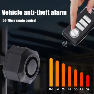 Rechargeable Anti-Theft Bike Alarm w/ Remote Waterproof Bicycle Alarm Tail Light - Picture 1 of 11