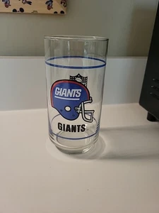 Vintage NFL Sammlerstück ~ 1988 GIANTS Mobil Trinkglas Tumbler Tasse Football - Bild 1 von 6