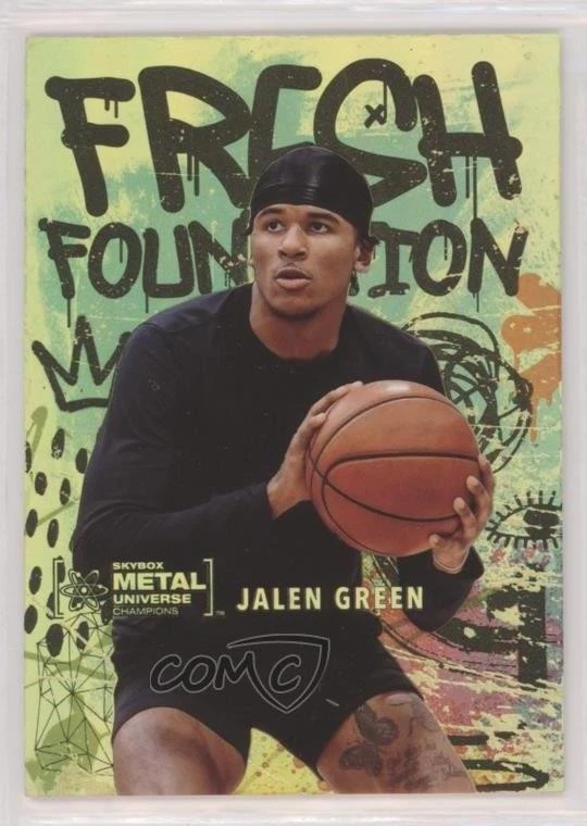 2021 Skybox Metal Universe Champions Gold Spectrum Jalen Green #FF1 Rookie RC - Image 1 of 2