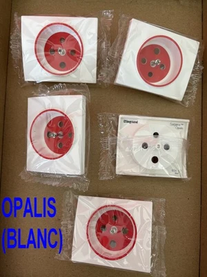 Lot de 5 Enjoliveurs pour Prise à Détrompage Legrand Sagane OPALIS (BLANC) NEUF