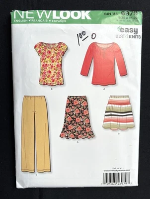 New Look 6979 Misses Top, Skirts, Pants Just 4 Knits 2010 Pattern sz 10-22 Uncut - Image 1 of 2