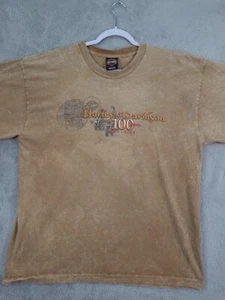 House of Harley Davidson 100th Anniversary XL T-Shirt Milwaukee WI Braun USA - Bild 1 von 8