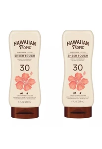 Twin Pack- HAWAIIAN TROPIC Sheer Touch Lotion Sunscreen-SPF 30 - 8 Oz EA - Picture 1 of 1