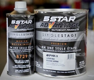 5 Star Advantage Viper Red Single Stage Acrylic Urethane Automotive Paint Kit! - Picture 1 of 1