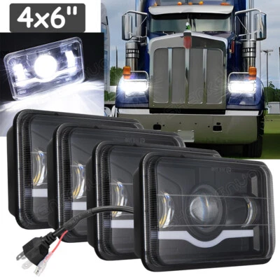 Faros LED 4x6" para Kenworth T800 T400 T600A W900 Peterbilt 357 378 379 4 un. Foto 1 de 4