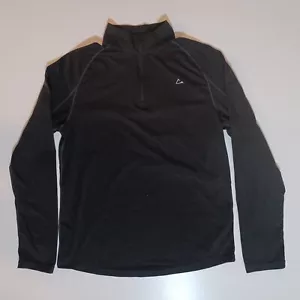 Paradox Men's Black Merino Blend Medium 1/4 Zip Long Sleeve Pullover v2 - Picture 1 of 7