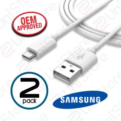 Original Samsung Galaxy S9/S9+/Note 9/S8/S8+ USB-C Fast Charging Cable - 2 Pack - Image 1 of 4