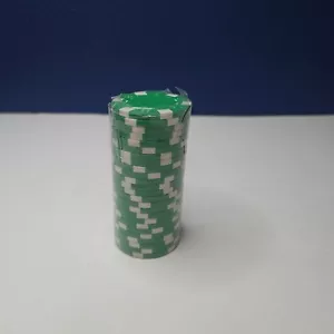 25 fiches da poker in argilla da 11,5 grammi verdi - Foto 1 di 3