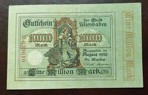 DEUTSCHLAND WIESBADEN 1 MILLION MARK 31.10.1923 - Bild 1 von 2