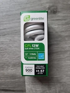 Greenlite Lighting 13W/ELS-U 13 Watt 2700K Ultra Mini Spiral CFL Bulbs - Picture 1 of 4
