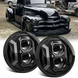 2x DOT 7"inch Round LED Headlights High&Low Beam For Chevy C10 C20 Pickup Truck - Picture 1 of 12