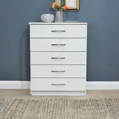 Ready assembled White Chest of Drawers Bedside Table Sideboard Cabinet Bedroom - image 1 of 2