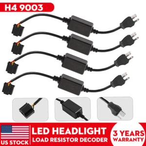 4PCS H4 9003 LED Faro Canbus Resistencia de carga Decodificador Error Anti Parpadeo Libre - Imagen 1 de 9