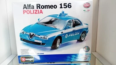 Bburago Burago 1:24 Metal Kit Alfa Romeo 156 polizia Sealed Box - Photo 1/4