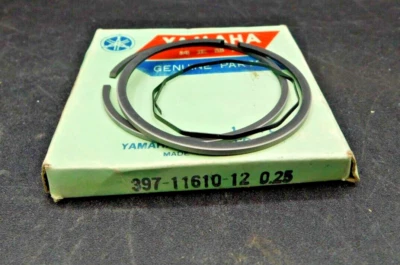 Anillos de pistón OEM NUEVO, +.25, 1er sobre 1974 1975 1976 Yamaha RD200, # 397-11610-12 Foto 1 de 2