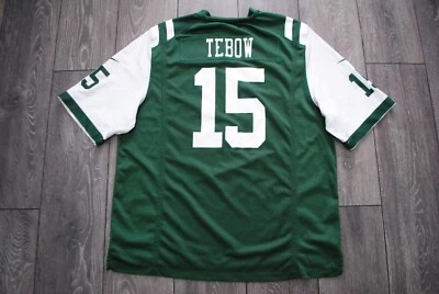 CAMISETA DE FÚTBOL AMERICANO DE LOS NEW YORK JETS NFL #15 TIM TEBOW NIKE TALLA PARA HOMBRE XL Foto 1 de 4