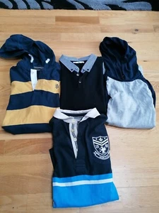 Marks and Spencer Boys Rugby, jumper shirt and hooded jumper Age 12 13-14 - Picture 1 of 3