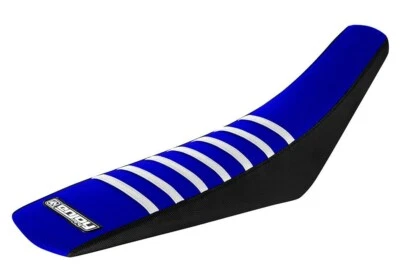 Cubierta de asiento Yamaha WR 450 F 2011-2015 de Enjoy MFG negro azul blanco costillas #152 Foto 1 de 4