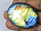 154Cts.Natural Labradorite Multi Fire Oval Cabochon Loose Gemstone37X50X10MM S99