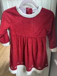 Hanna Anderson Classic girls Santa Christmas Dress Size 110 US 4/5 - Picture 1 of 11