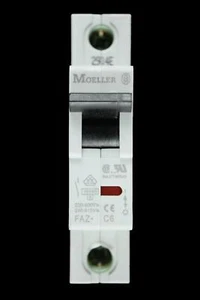 MOELLER 6 AMP TYPE C 10 kA MCB CIRCUIT BREAKER FAZ-C6 - Picture 1 of 7
