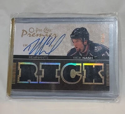 2007-08 O-Pee-Chee Premier Remnants Quad Jersey Auto 10/10 Rick Nash #PR-RN - Image 1 of 2
