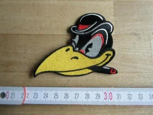 Corbeau Crow Raven Lucky 13 Veste en Jeans Cuir D'Aviateur Patch Vintage - Picture 1 of 1