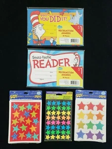 3 paquetes de pegatinas de recompensa y 2 paquetes de premios de reconocimiento Dr. Seuss - Imagen 1 de 9
