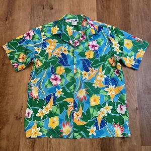 Vtg Hilo Hattie Hawaiian Shirt Polyester Disco Aloha Magnum PI 70s 80s Mens XL - Picture 1 of 8