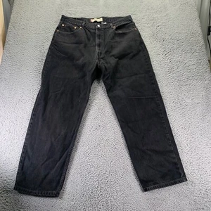 Vintage Levis 550 Jeans mens 38x30 Black Dark Wash Cotton Relaxed Fit Denim - Picture 1 of 10