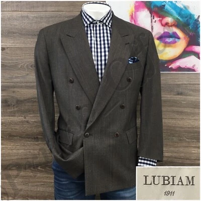 Blazer Abrigo Deportivo Informal Botón Chaqueta Talla 42R Lana Lubiam LBM 911 De Colección para Hombres Foto 1 de 4