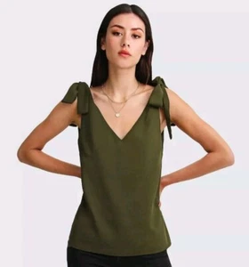Belle And Bloom Tank Top Size M Khaki - Picture 1 of 6