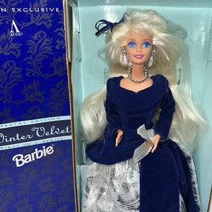Winter Velvet Barbie #15571 Avon Special Edition 1995 In Original Box 12pc Set - Picture 1 of 12