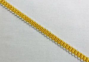 SCALAMANDRE YELLOW GOLD PEARL "LE TOUR" FRENCH PASSEMENTERIE BRAID GIMP TRIM - Picture 1 of 2