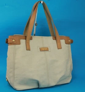 Burberry London Blue Label Beige Canvas Leather Shoulder Bag Hand Bag Japan - Picture 1 of 20
